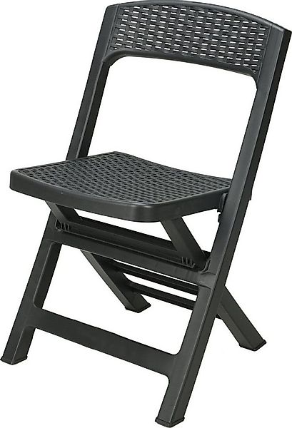 Progarden Klappstuhl Balkonstuhl Terrassenstuhl Anthrazit Kunststoff 76x48x günstig online kaufen