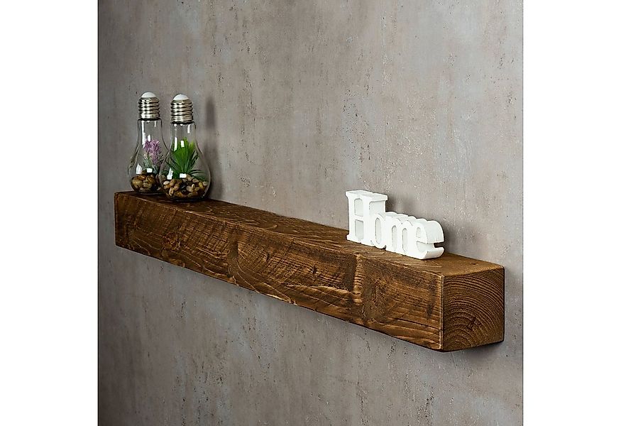 Levandeo® Wandregal, levandeo Wandregal Holz Massiv 100x10cm Nussbaum Farbi günstig online kaufen