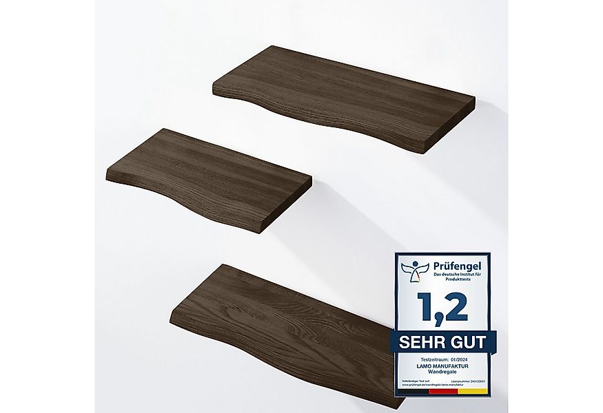 LAMO Manufaktur Wandregal LAMO Manufaktur 3 Stück Wandregal aus Holz 42/36/ günstig online kaufen