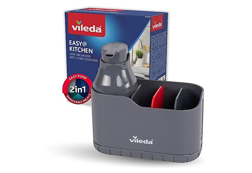 Vileda Küchenorganizer-Set Spülbeckenorganizer mit Seifenspender Polypropyl günstig online kaufen