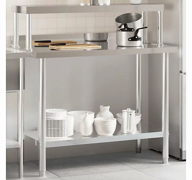 vidaXL Spülenschrank Küchen-Arbeitstisch mit Aufsatzboard 110x55x120 cm Ede günstig online kaufen