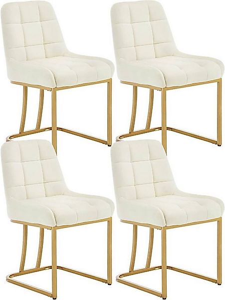 Woltu Esszimmerstuhl (4 St), Küchenstuhl mit Metallgestell in Bogenform, Sa günstig online kaufen