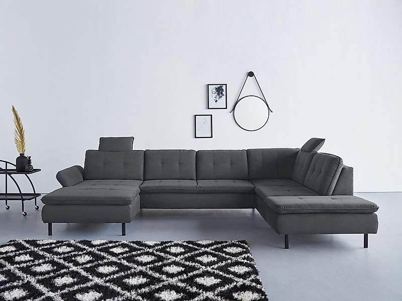 Home affaire Wohnlandschaft »Birkholm U-Form« Armlehnverstellung, auch in E günstig online kaufen
