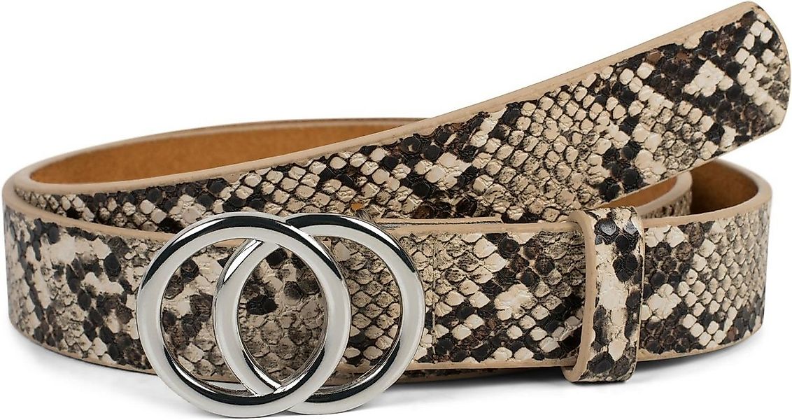 styleBREAKER Synthetikgürtel Gürtel mit Schlangen Muster und Ringschnalle ( günstig online kaufen