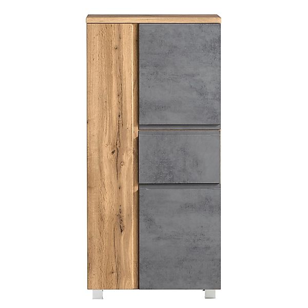 Held Möbel Midischrank Ancona 65 cm Betongrau-Wotaneiche günstig online kaufen
