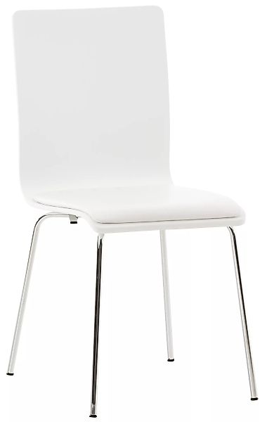 Besucherstuhl Pepe mit Kunstledersitz-weiß/weiß günstig online kaufen