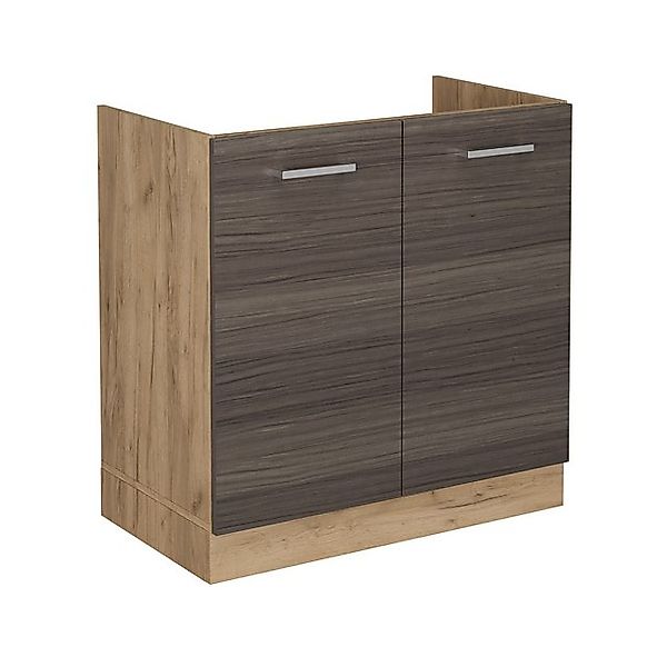 Vicco Spülenunterschrank R-Line, Edelgrau/Goldkraft Eiche, 80 cm ohne Arbei günstig online kaufen