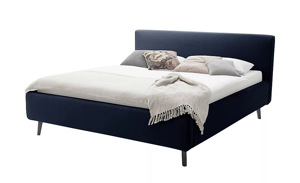 Polsterbett  Lewisham - blau - 201 cm - 105 cm - 222 cm - Betten > Doppelbe günstig online kaufen