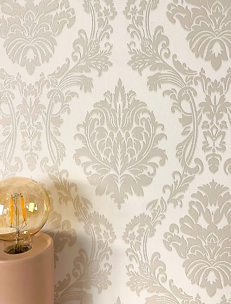 Newroom Vliestapete, Beige Glänzend Modern Ornamente günstig online kaufen