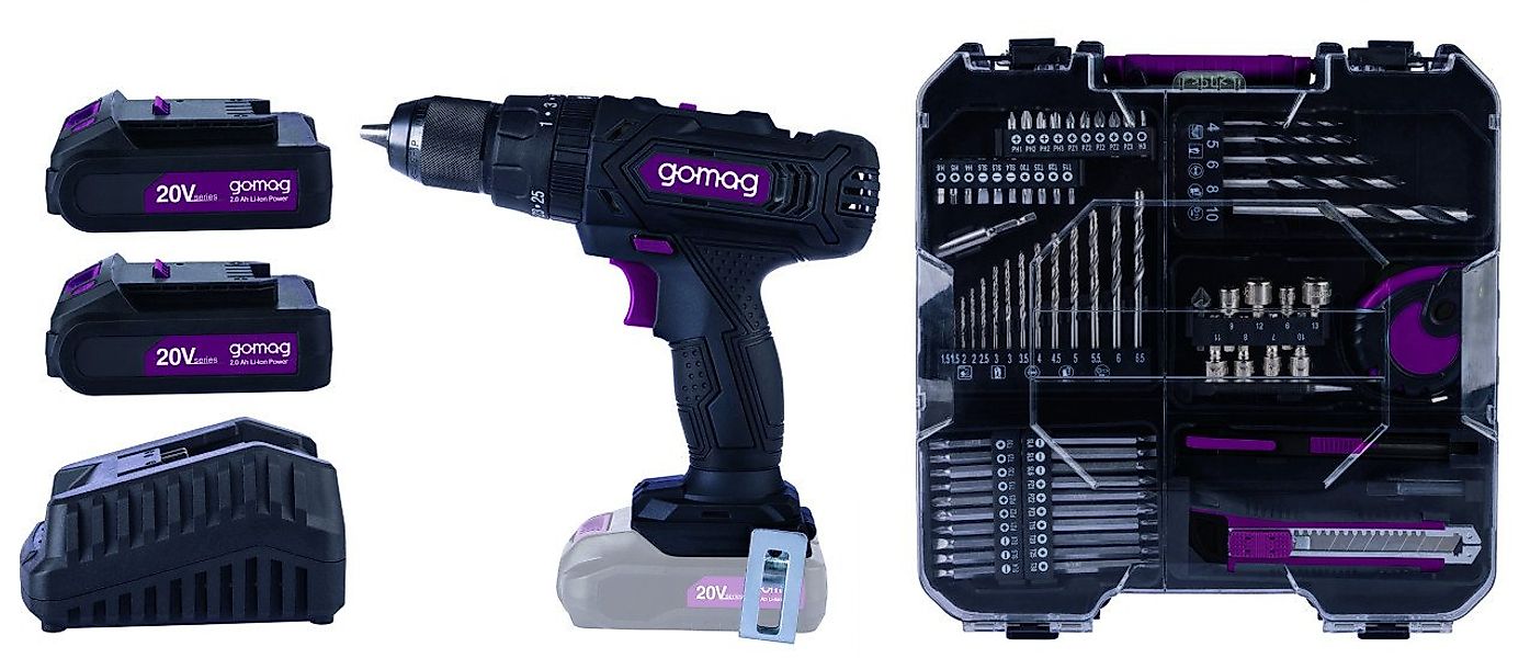 Scheppach Akku-Schlagschrauber Gomag Akku-Schlagbohrschrauber-Set GO-CSK74/ günstig online kaufen