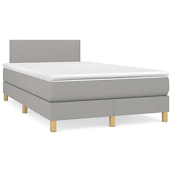 vidaXL Boxspringbett mit Matratze Hellgrau 120x200 cm Stoff1397409 günstig online kaufen