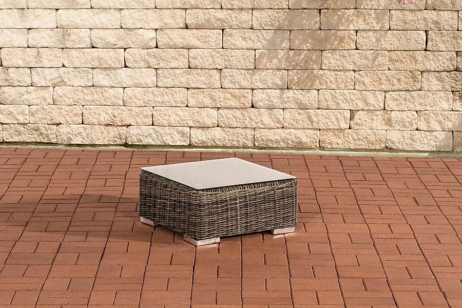Polyrattan Tisch Ariano 56 x 56 cm-rund_graumeliert günstig online kaufen