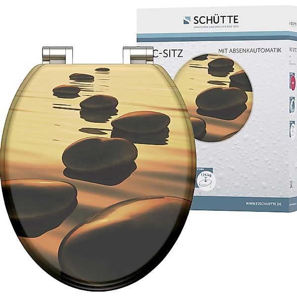 Schütte WC-Sitz SEA STONE, mit Absenkautomatik und MDF Holzkern günstig online kaufen