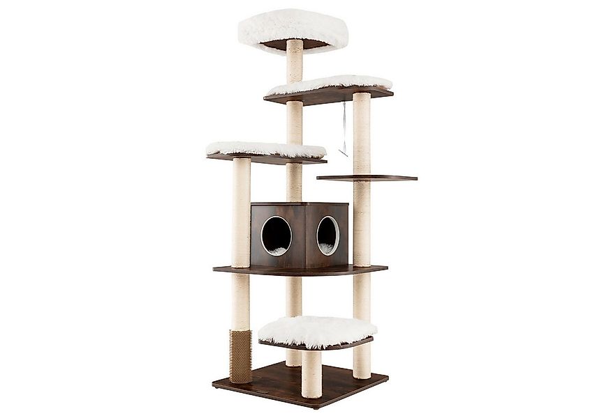 COSTWAY Kratzbaum Katzenbaum, XXL 175 x 86,5 x 86,5 cm, 6-stufig mit 1 Höhl günstig online kaufen