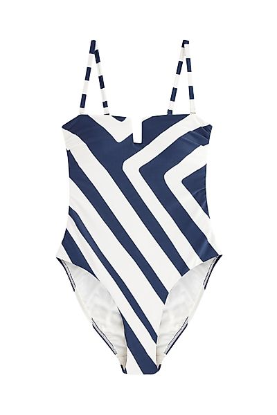 Next Badeanzug Bauchformender Bandeau-Badeanzug mit Dekolletè günstig online kaufen