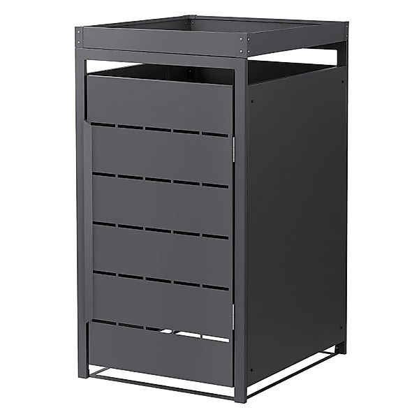 ML-Design Mülltonnenbox 1Er mit Pflanzdach 240L 68x80x124 cm Anthrazit günstig online kaufen