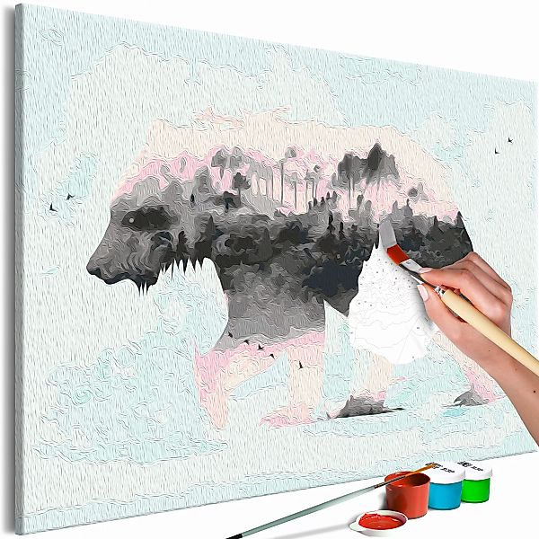 Malen Nach Zahlen - Pastel Teddy Bear günstig online kaufen