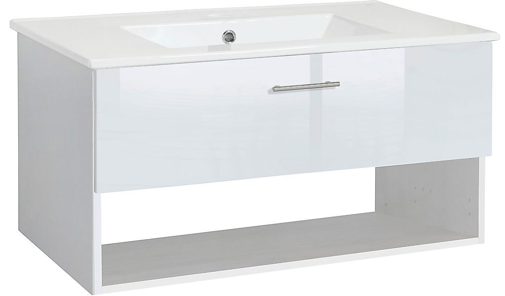 welltime Waschtisch "Trento Light mit Keramik-Auflagebecken", 1 Auzug und 1 günstig online kaufen