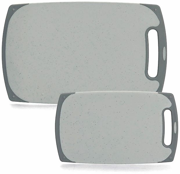 Zeller Present Schneidebrett "Schneidebrett-Set 2-tlg., Kunststoff, grau/an günstig online kaufen