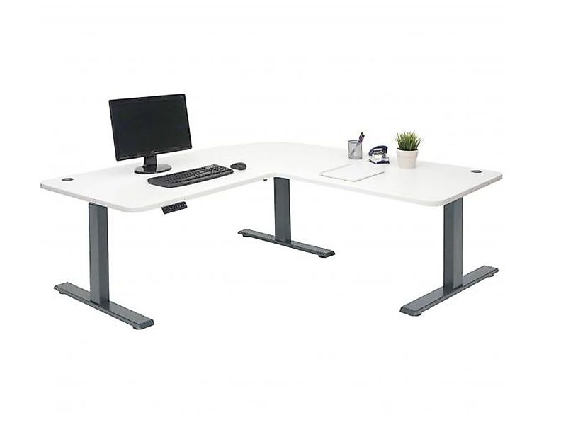 Mendler Eckschreibtisch D40, Computertisch elektrisch höhenverstellbar günstig online kaufen