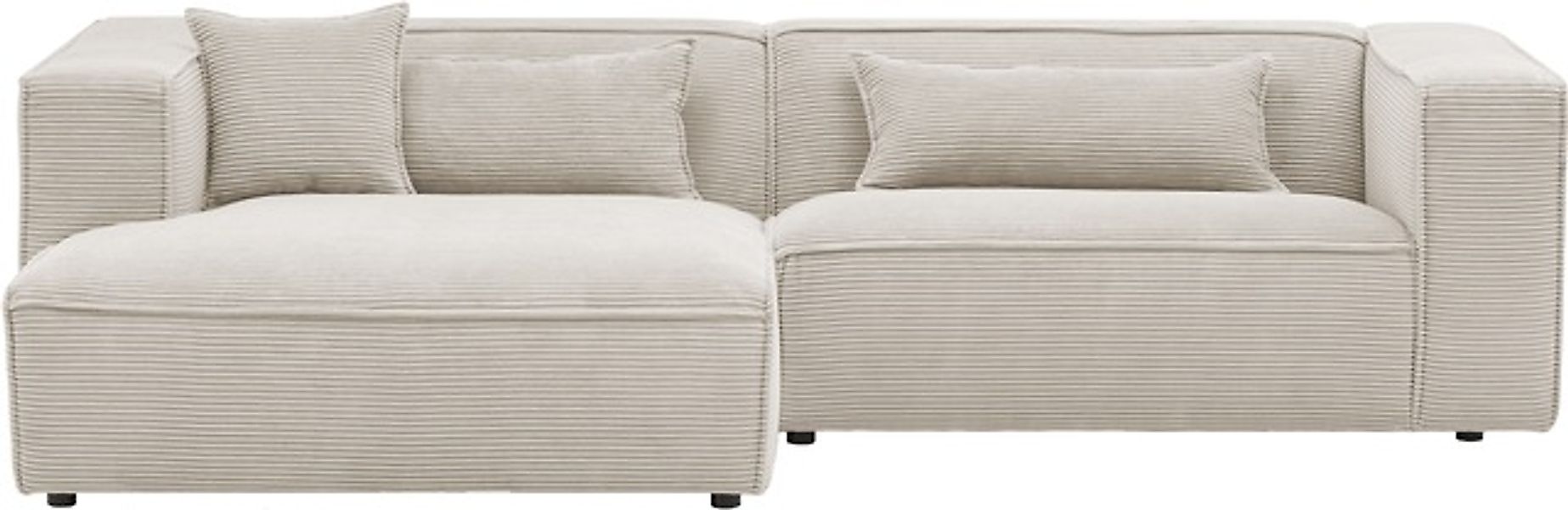 LeGer Home by Lena Gercke Ecksofa »PIARA mit Kedernaht, Cord, Leinenoptik o günstig online kaufen