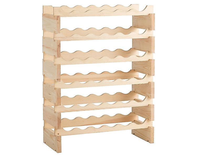COSTWAY Weinregal, für 36 Flaschen, 6-stöckiger Stapelbar, Holz günstig online kaufen