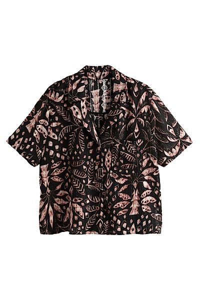 Next Kurzarmhemd Kurzärmelige Urlaubsbluse mit Lochstickerei günstig online kaufen