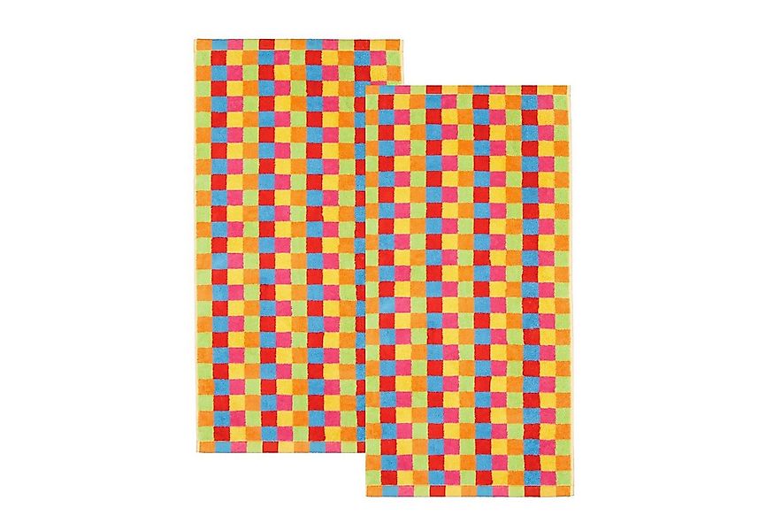 Cawö Handtuch 2 Stück Cawö Life Style Handtücher 7017-25 kariert muilticolo günstig online kaufen