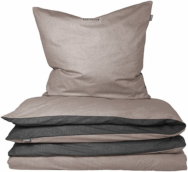 Schiesser Wendebettwäsche "Doubleface aus weicher Baumwolle mit edlem Melan günstig online kaufen