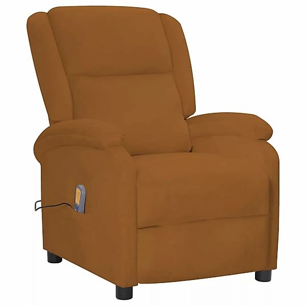 vidaXL Massagesessel Massagesessel Braun Samt (1-St) günstig online kaufen