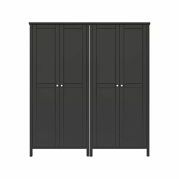ebuy24 Tromsø Kleiderschrank 4 Türen Kaffeefarben günstig online kaufen