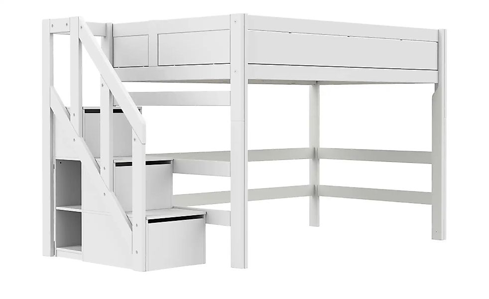 Lifetime Mittelhochbett mit Treppe  Original ¦ weiß ¦ Maße (cm): B: 257 H: günstig online kaufen