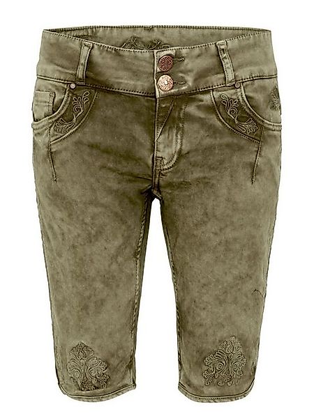 Hangowear Trachtenjeans Trachtenjeans Damen - HENDRINA BERMUDA - army green günstig online kaufen
