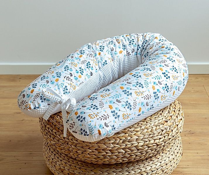 Loolay Seitenschläferkissen WAFFELPIQUE Blumen Schwangerschaftskissen Schla günstig online kaufen