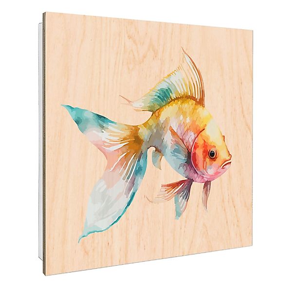 Banjado Schlüsselkasten mit Holzfront 30x30cm Weiß Scharnier Links 50 Haken günstig online kaufen