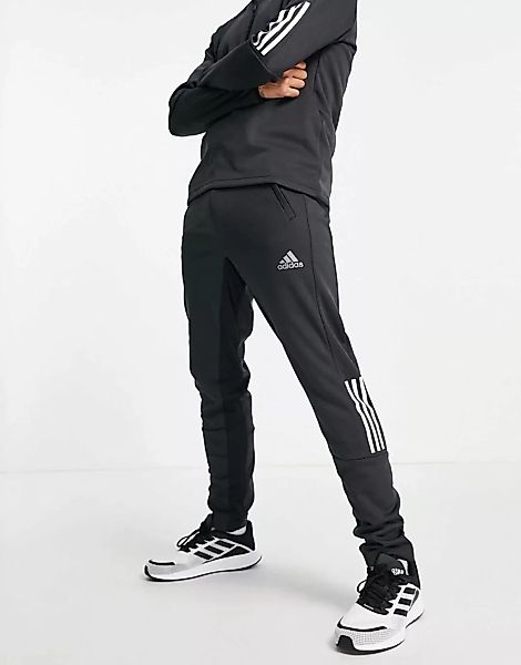 adidas Training – Sport-Jogginghose in Schwarz mit den 3 Streifen günstig online kaufen