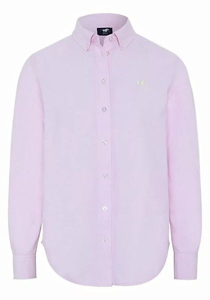 Polo Sylt Hemdbluse mit Button-down-Kragen und Label-Stitching günstig online kaufen
