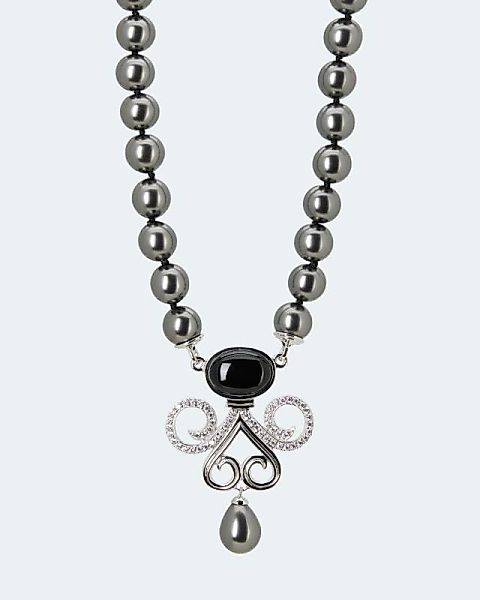 Pfeffinger Collier MK-Perle 11 mm & Onyx günstig online kaufen