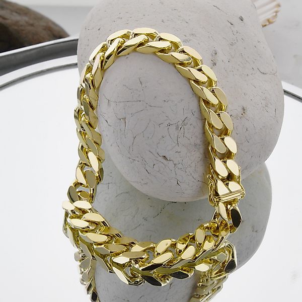 HOPLO Goldarmband Goldkette Panzerkette Länge 21cm günstig online kaufen