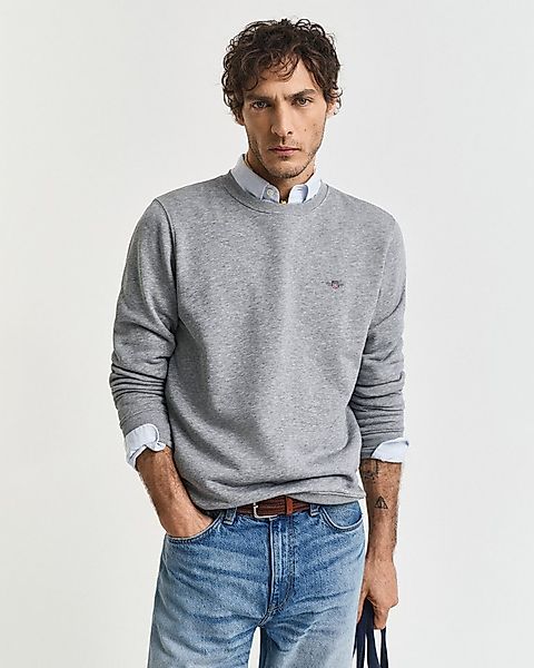 Gant Sweatshirt REG SHIELD C-NECK SWEAT mit Logostickerei auf der Brust günstig online kaufen