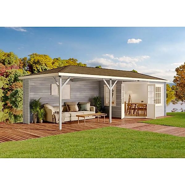 Alpholz Gartenhaus Holz Mississippi-40, BxT: 830x325 günstig online kaufen
