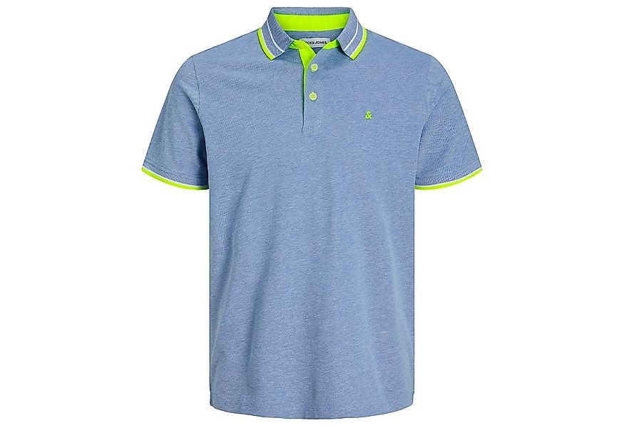 Jack & Jones Poloshirt Große Größe Poloshirt JJEPAULOS hellblau melange Neo günstig online kaufen