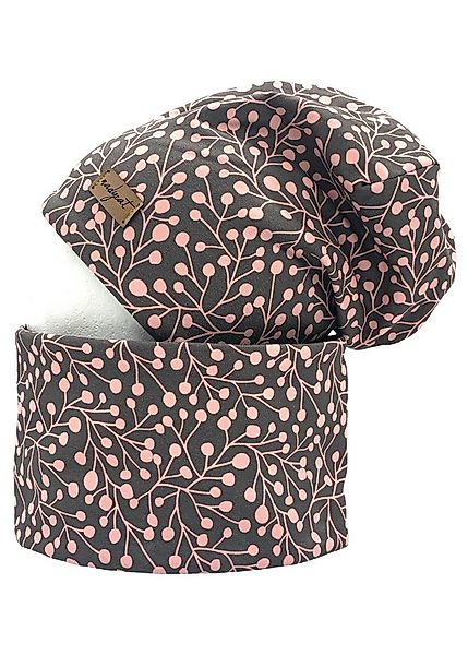 nadycat Beanie FLOWER BIRDS rose (2-St., Beanie mit passendem Loop) handgef günstig online kaufen
