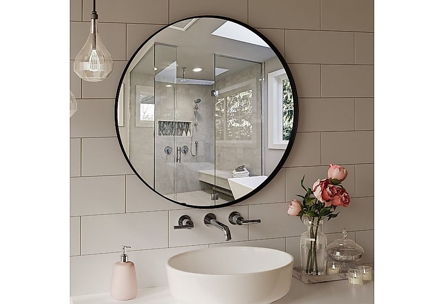 TLGREEN Wandspiegel Rundspiegel,Ø60/80cm Runder Badspiegel, (Wandspiegel Ru günstig online kaufen