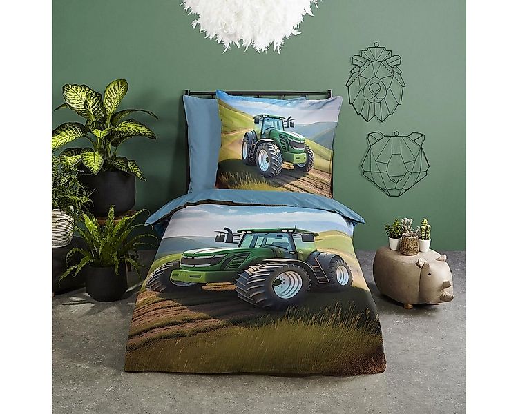 TRAUMSCHLAF Bettwäsche Traktor, Renforce, 2 teilig, starkes Design aus 100% günstig online kaufen
