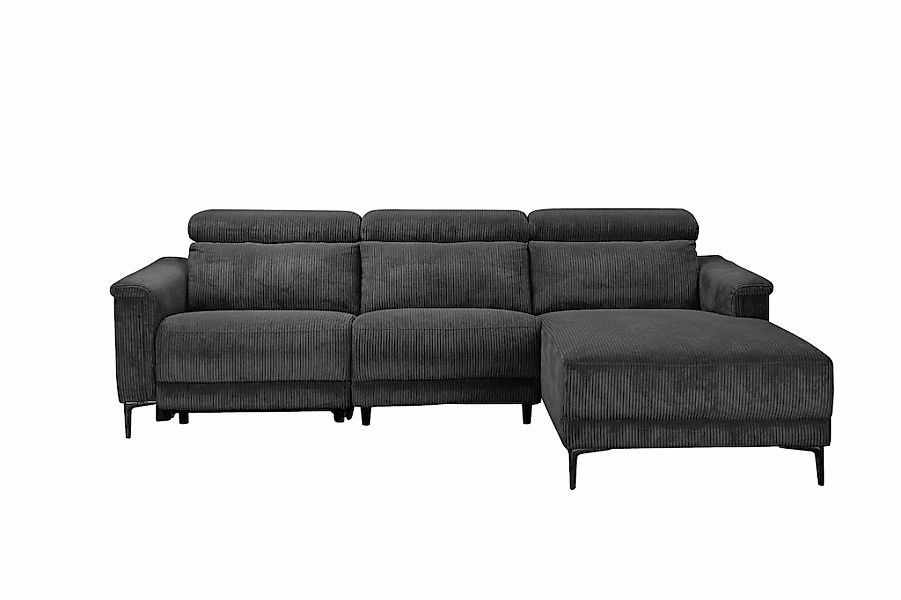 Home affaire Ecksofa »Lund in Cord, L-Form, 261 cm, manuelle und elektr. Re günstig online kaufen