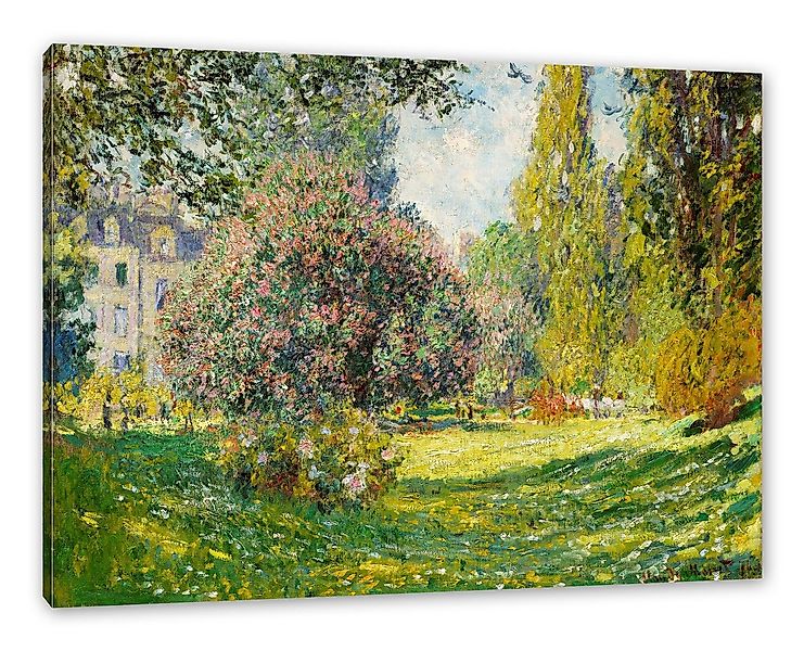 Pixxprint Leinwandbild Claude Monet - Landschaft am Park Monceau, Claude Mo günstig online kaufen