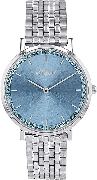 s.Oliver Quarzuhr 2039537, Armbanduhr, Damenuhr, Edelstahlarmband, günstig online kaufen