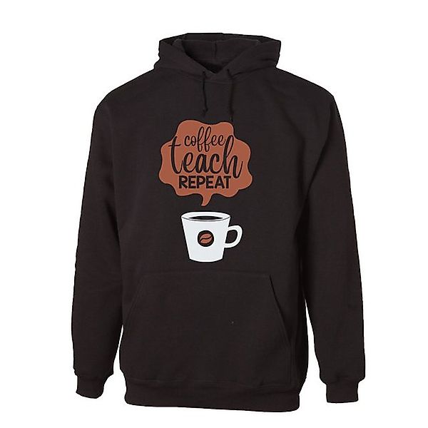 G-graphics Hoodie Coffee – Teach – repeat Unisex mit Spruch für Coffeelover günstig online kaufen