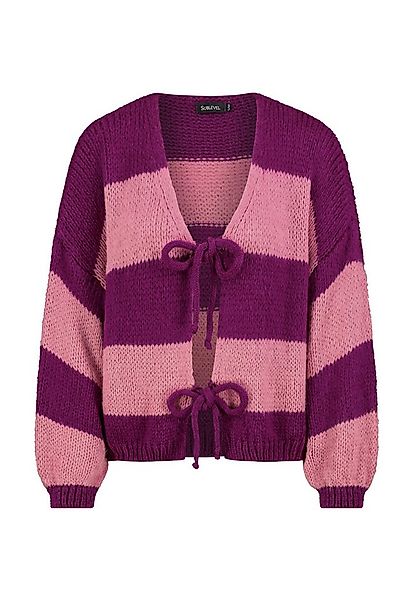 SUBLEVEL Strickjacke Cardigan mit Schleifen Cardigan, überschnittene Schult günstig online kaufen